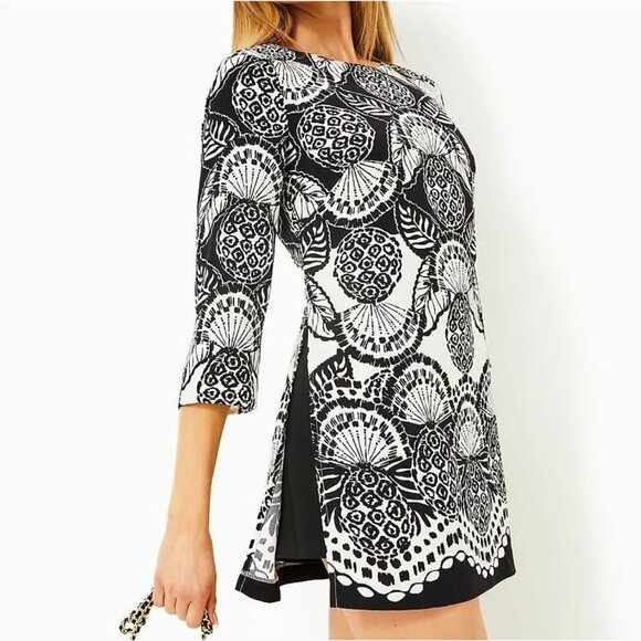 Lilly Pulitzer Dresses & Skirts - NWT Lilly Pulitzer Annwyn Long Sleeve Romper Dress Coconut Pineapple Princess 12